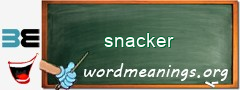 WordMeaning blackboard for snacker